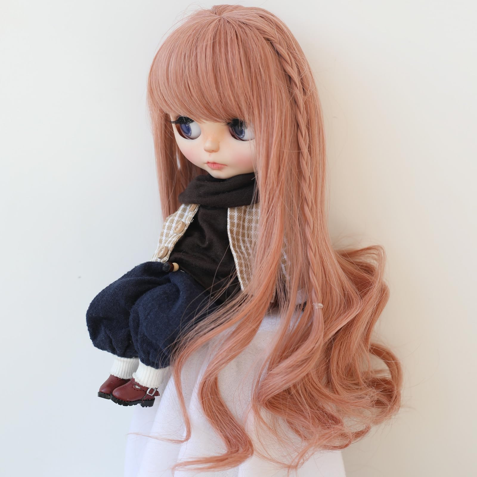 Amazon.co.jp: Linfairy 9-10 inch 人形用 ロング ウィッグ カール 69